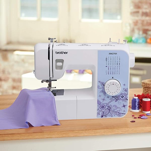 BROTHER SEWING MACHINE, XM2701, LIGHTWEIGHT MACHINE WITH 27 STITCHES, 6 INCLUDED SEWING FEET
