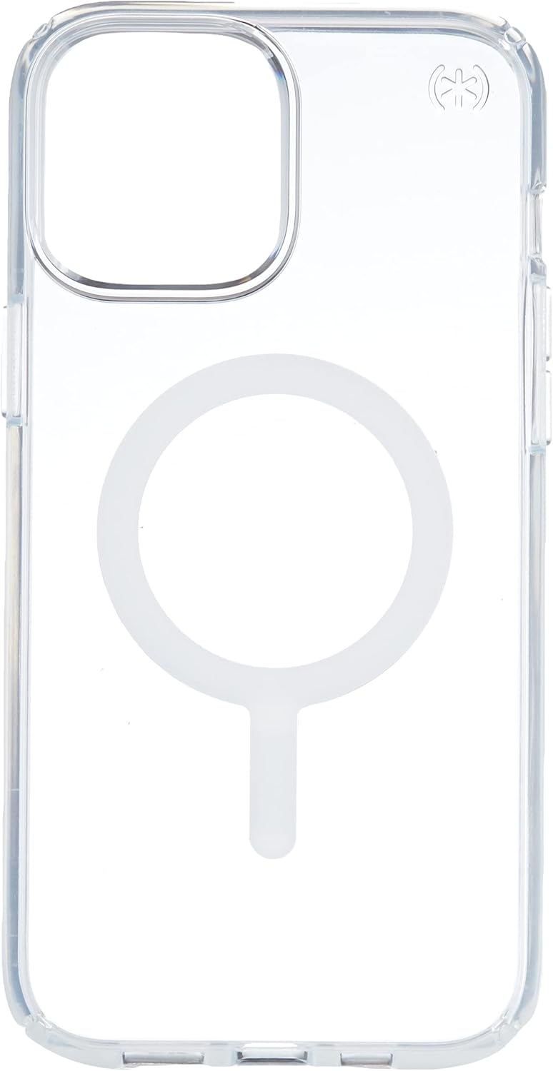 Speck Products Presidio Perfect Clear + MagSafe iPhone 12 Pro Max Case, Clear/Clear