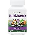 Natures Plus Animal Parade Children's Chewable Multivitamin - Grape Flavor - 90 Animal-Shaped Tablets - Promotes Health & Well-Being - Vegetarian, Gluten Free - 45 Servings