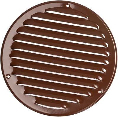EUROPLAST Ø160mm Brown Round Air Vent Grille Cover with Insect Mesh