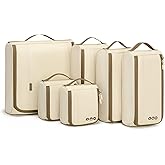 BAGSMART Keep Shape Packing Cubes for Travel, 6 Set Travel Cubes for Packing, Lightweight Suitcase Organizer Bags Set for Travel Essentials