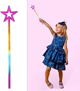 Abeillo Colorful Fairy Star Wand for Kids 11 in Glitter Princess Dress Up view 6