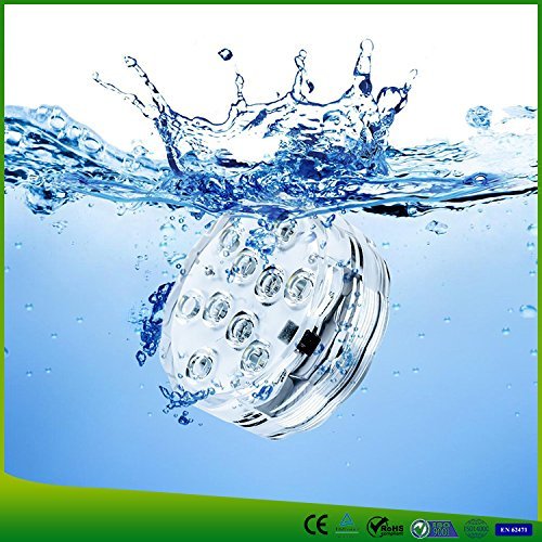 Underwater Submersible LED Lights - Battery Operated Multi Color Changing Waterproof Decorated LED Lights with Remote Control for Aquarium, Hot Tub, Vase Base, Party, Wedding (2 Pack)
