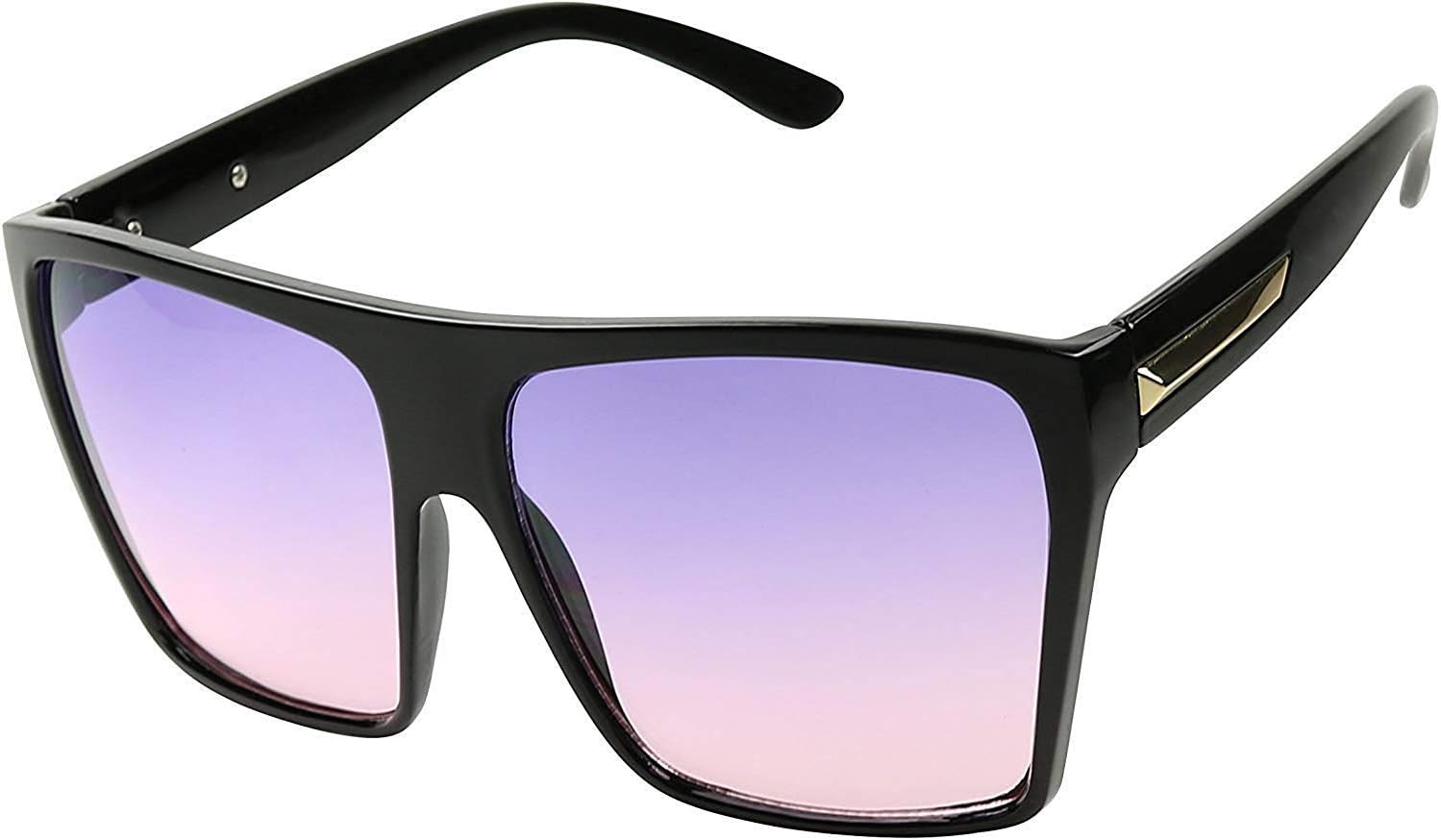 ShadyVEU Big XL Large Square Trapezoid Shape Oversized Flat Top Kim K Fashion Sunglasses