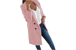 FQZWONG Blazer Jackets for Women,Casual Long Sleeve Elegant Lightweight Work Office Jacket Open Front Cardigan Outwear with Pockets