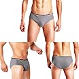 STARLY Mens Cotton Disposable Underwear Travel Panties handy Briefs for Fitness Grey Gray/White/Black (10pcs)