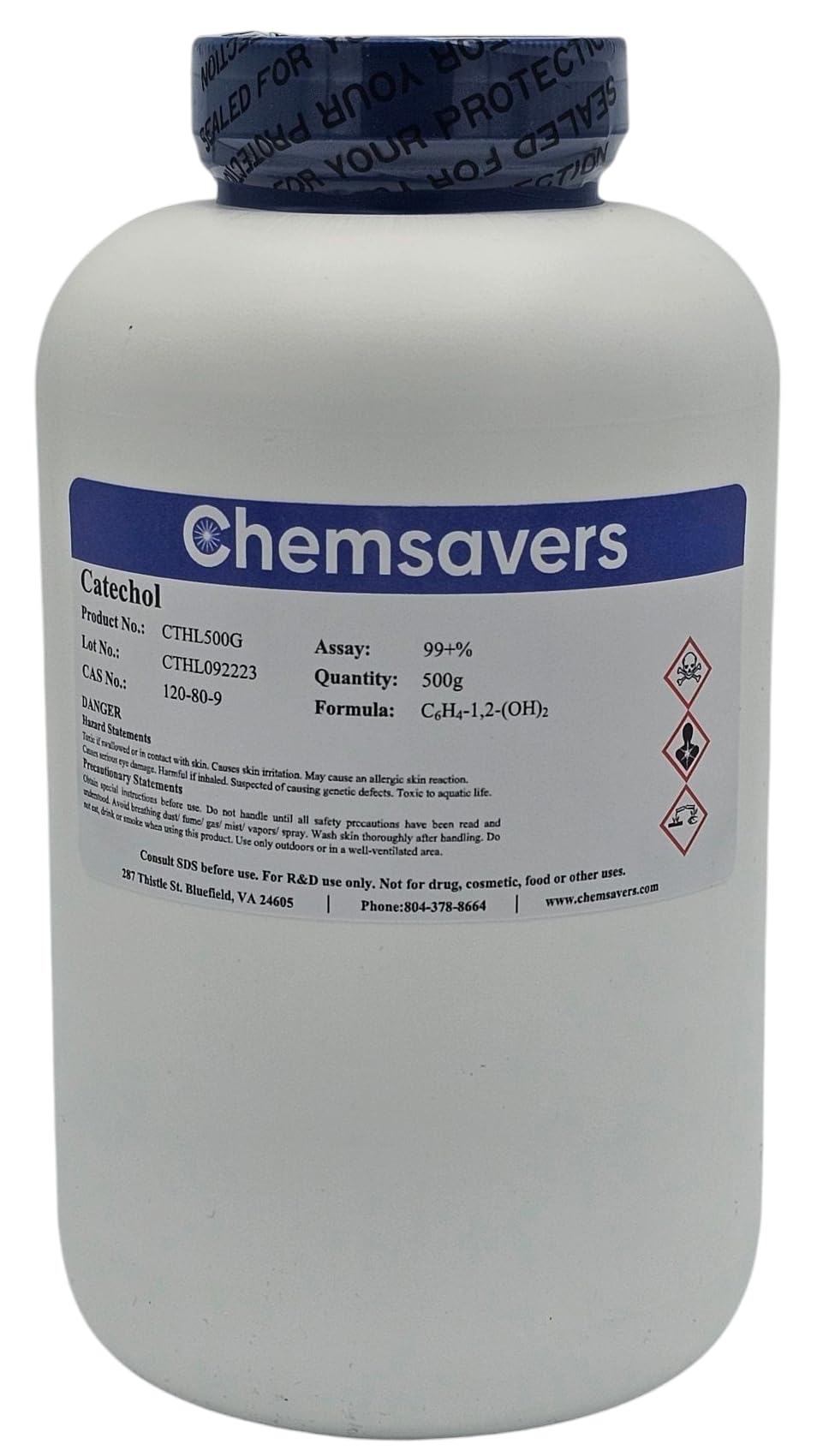 Catechol (Pyrocatechol), 99+%, 500g