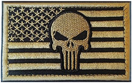 Tactical Patch - American flag with Punisher