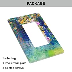 Pznen Spring Garden Floral Rocker Switch Plate