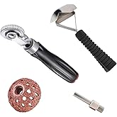 3 PCS Tire Repair Tools, Tire Repair Patch Tools,Tire Patch Roller with 42mm Tire Buffing Wheel Tungsten and Tire Inner Liner