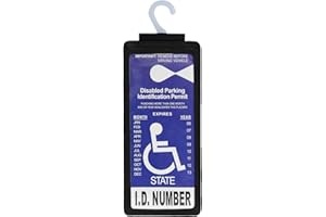 Yuoyar Ultra Transparent Handicap Placard Holder for Auto - Durable Placard Holder for Disability Parking with Large Hanger (1Pcs Black)