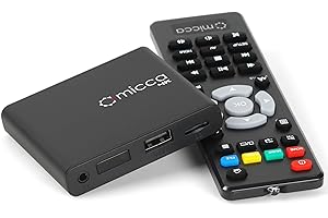 Micca 4K Ultra-HD Digital Media Player for USB Drives and MicroSD Cards, Digital Signage, H.265/HEVC H.264/AVC MP4 MKV Videos MP3 Music JPG Photos, 4K HDMI, Analog AV, Auto Play and Resume