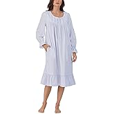 Eileen West Womens Sleepwear & Loungewear - Brushed Flannel Collection - 100% Cotton Long Sleeve Waltz Nightgown