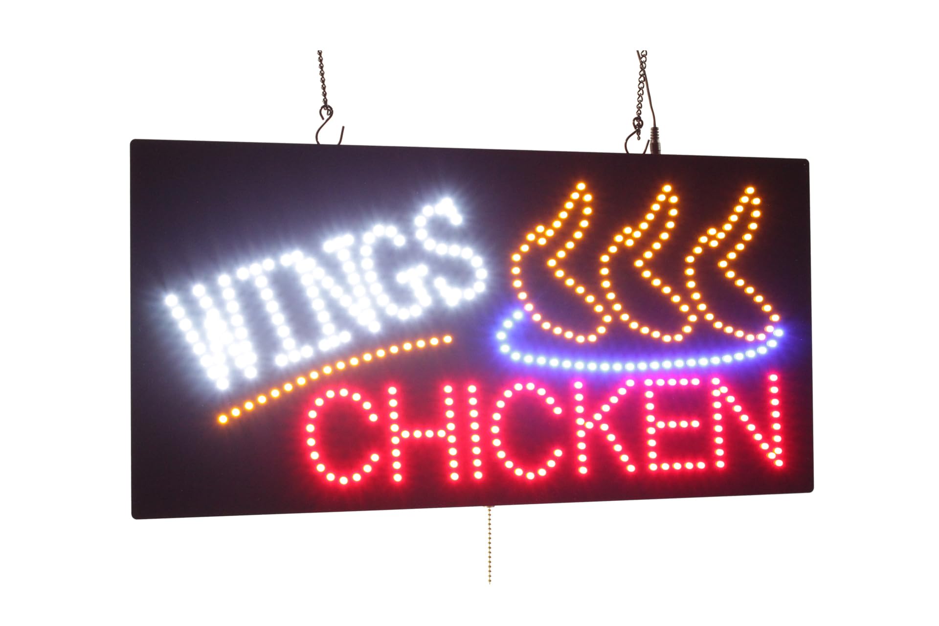 Wings Chicken Sign, TOPKING Signage, LED Neon Open, Store, Window, Shop, Business, Display, Grand Opening Gift