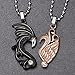 SOMEN TUNGSTEN His & Hers Stainless Steel Black Rose Gold Angle Devil Wings Combine Heart, Pendant Necklace