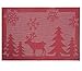 Presence Home Christmas Holiday Placemats - Set of 4 - Washable and Stain Resistant (4, Holiday Red)