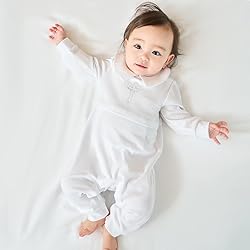 pureborn Baby Boys Baptism Romper Organic Cotton