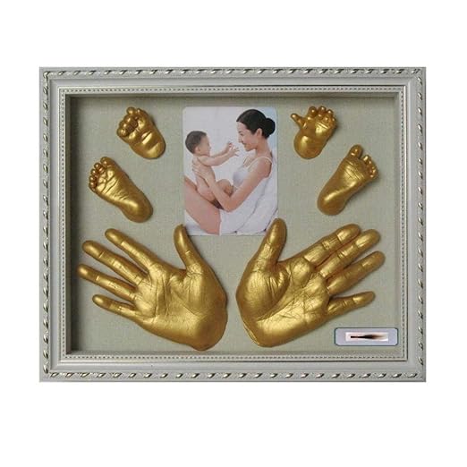 Babies Bloom Family Handprint and Footprint 3D Impression Casting Kit with Wooden Photo Frame Babies Bloom Family Handprint and Footprint 3D Impression Casting Kit with Wooden Photo Frame
