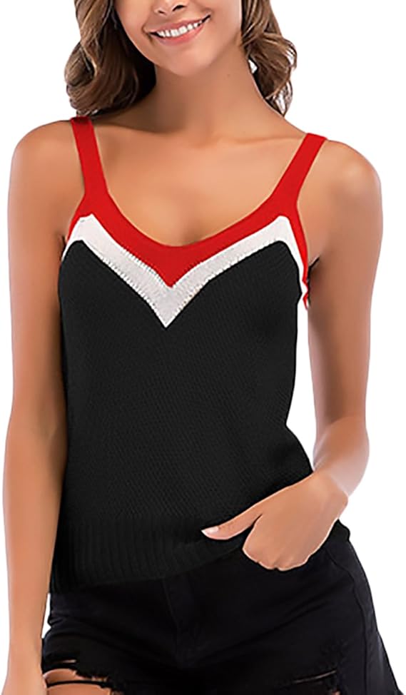 Undershirt Women's Summer Elegant Sleeveless VNeck Slim Fit Fashion