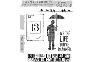Tim Holtz CMS046 Lot de tampons en caoutchouc montés sur film adhésif Muse créative