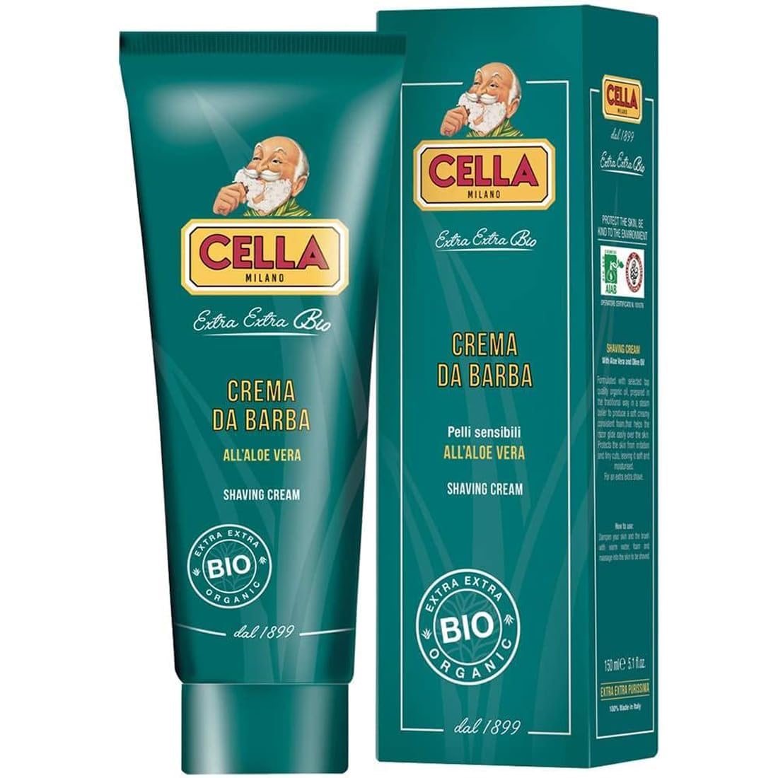 CELLA ORGANIC SHAVING CREAM 150ML