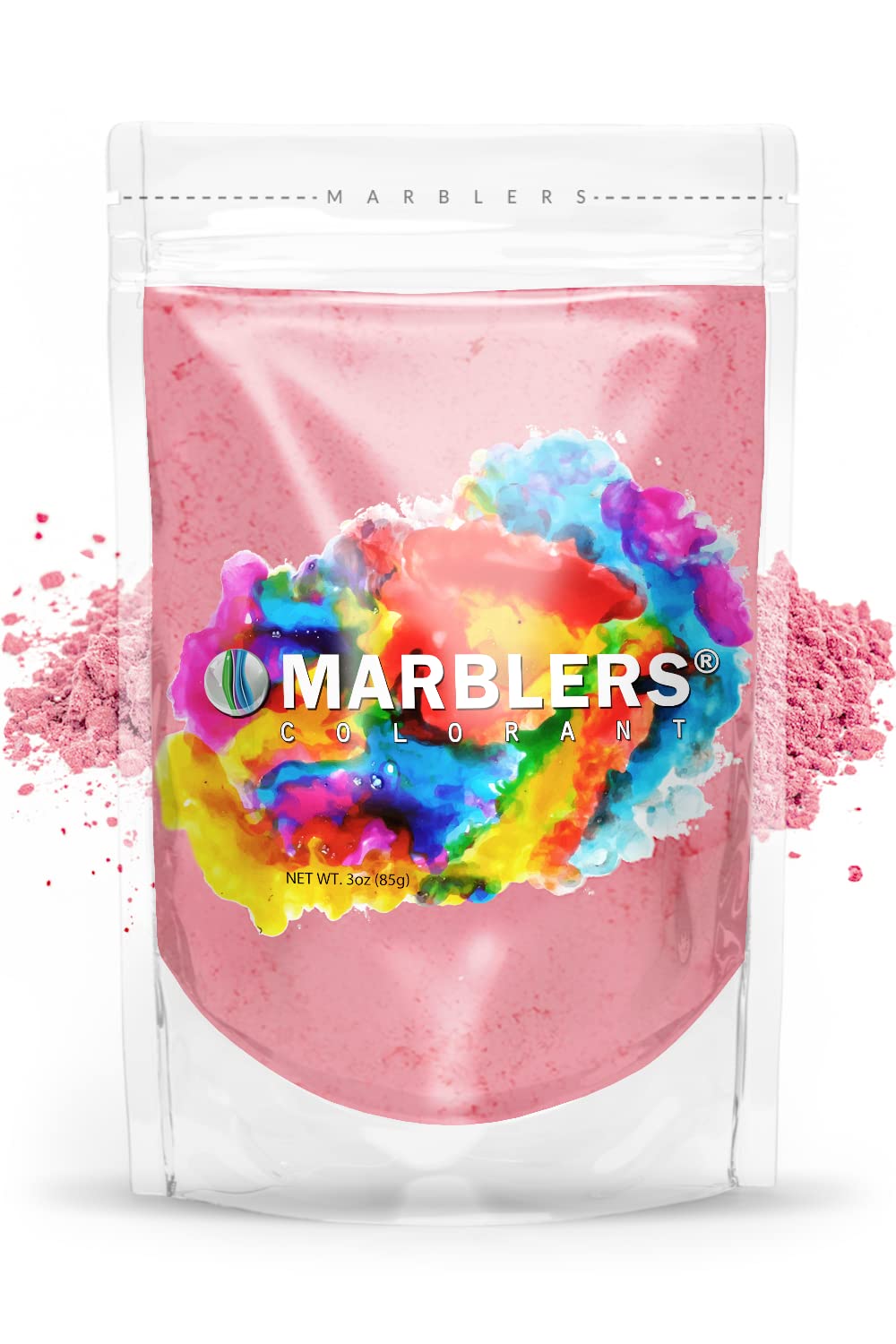 MARBLERS Pink Mica Powder [Pink] 3oz (85g) | Cosmetic Grade | Epoxy Resin Pigment | Dye | Non-Toxic, Vegan, Cruelty-Free | Lip Gloss, Nails, Body Butter | Bath Bomb, Candle & Soap Making