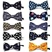 TOPTIE Adjustable Dog Bow Ties Collar Christmas Festival Pet Bowties Neckties for Party Grooming Accessories-Set A