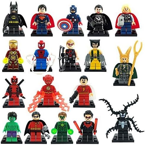 Super Heroes Avengers Minifigures 18pcs/lot Iron Man Batman Building Block Sets Model Bricks Toys Lego Compatible