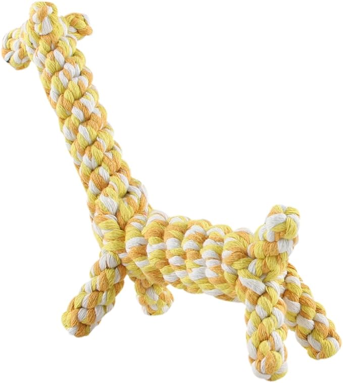 IFOYO Cotton Rope Dog Toy, Durable Giraffe Rope Dog Chew