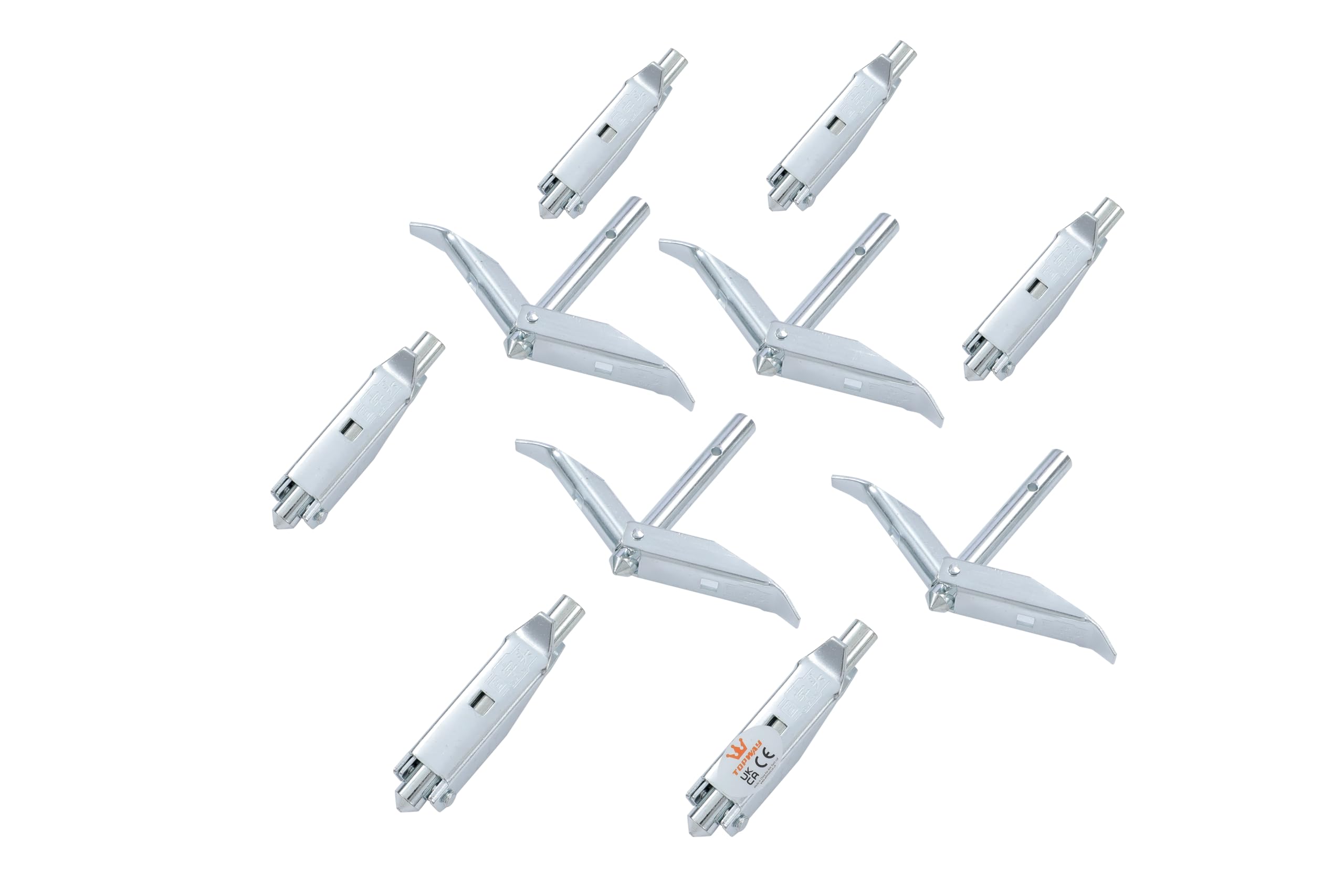 TOPWAY Upgrade One Way Ground Wire Anchor 10PCs Pack for 4.5mm Diameter Steel Wire Rope, Used for Garden, Greenhouse, Orchard, Planting Sheds, Grape Trellis Fixing