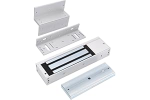 YUANWIN Electromagnetic Lock Waterproof 1200LBS 500KG Holding Force with Z and L Bracket Electric Magnetic Door Lock 12V Fail Safe NC Mode for Access Control System