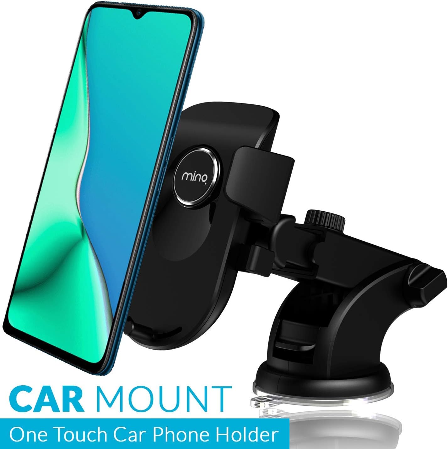 MINQ One Touch Dashboard & Windshield Car Mount Adjustable Car Phone Holder for Smartphones