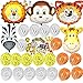 fozi cozi,51PCS Safari Baby Shower Decorations Set for Kids-Jungle Theme Birthday Party Decorations