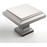 Asidrama 10 Pack Satin Nickel Kitchen Cabinet Knobs - Clear Crystal