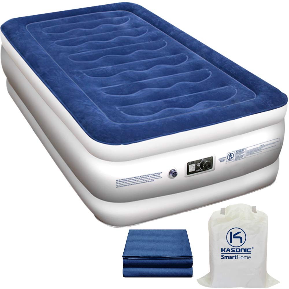 Kasonic Air Mattress Twin Size, Inflatable Airbed with Free Fitted
