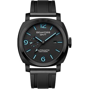 GMT Watches for Men Automatic 45MM Date 10ATM Waterproof Seagull ST2557 Movement LuminousStainless Steel Sapphire Glass Mecha