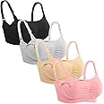iloveSIA 4Pack Nursing Bra for Breastfeeding Maternity Bra for Pregnancy Seamless Wireless Fit Bra Regular & Plus Size M-4XL
