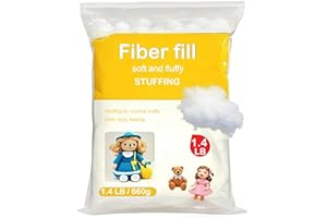 DROUNPHI 23oz Soft Polyester FiberFill Stuffing for Stuffed Animals Plushies, Poly Filling Stuffing for Pillows Crochet Sewing Craft Projects, DIY Decor, Washable, Fluffy, Non-Clumping, 652g