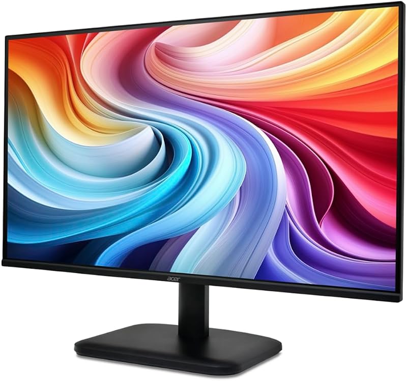 acer EK241Y G Monitor de 23,8 polegadas (ecrã de 60 cm) Full HD, IPS, HDMI de 120 Hz, VGA de 75 Hz, 4 ms (GTG), HDMI 1.4, VGA, AdaptiveSync