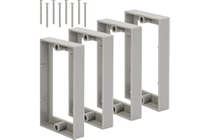 XGGYA Single Gang Receptacle Outlet Box Extenders 1/2",Electric Outlet Extender Box with 8 Screws,Receptacle Extender for Electric Box and Electric Outlet Switches, Gray (Pack of 4)