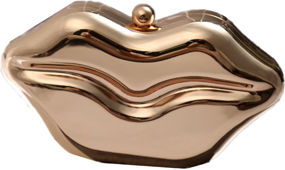 Women's clutch bag party Lip Shape Metal Purse Slant Bag Fashion Lady's Banquet Bag Bride handbag wedding dinner party