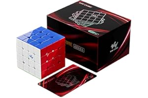 VIN 4x4x4 Speed Cube | Magnetic 4x4 Puzzle Cube with Smooth Stickerless UV Coated Design | Professional Competition Cube for 