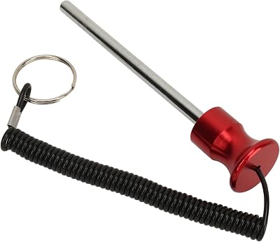 BROLEO Weight Machine Pin 8x125mm Iron Aluminum Red Easy Lock Pull Rope for Gym