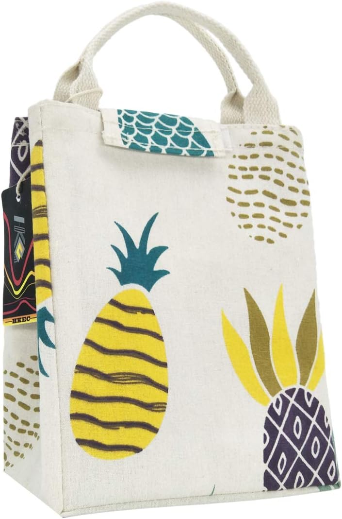 pineapple insulated lunch bag