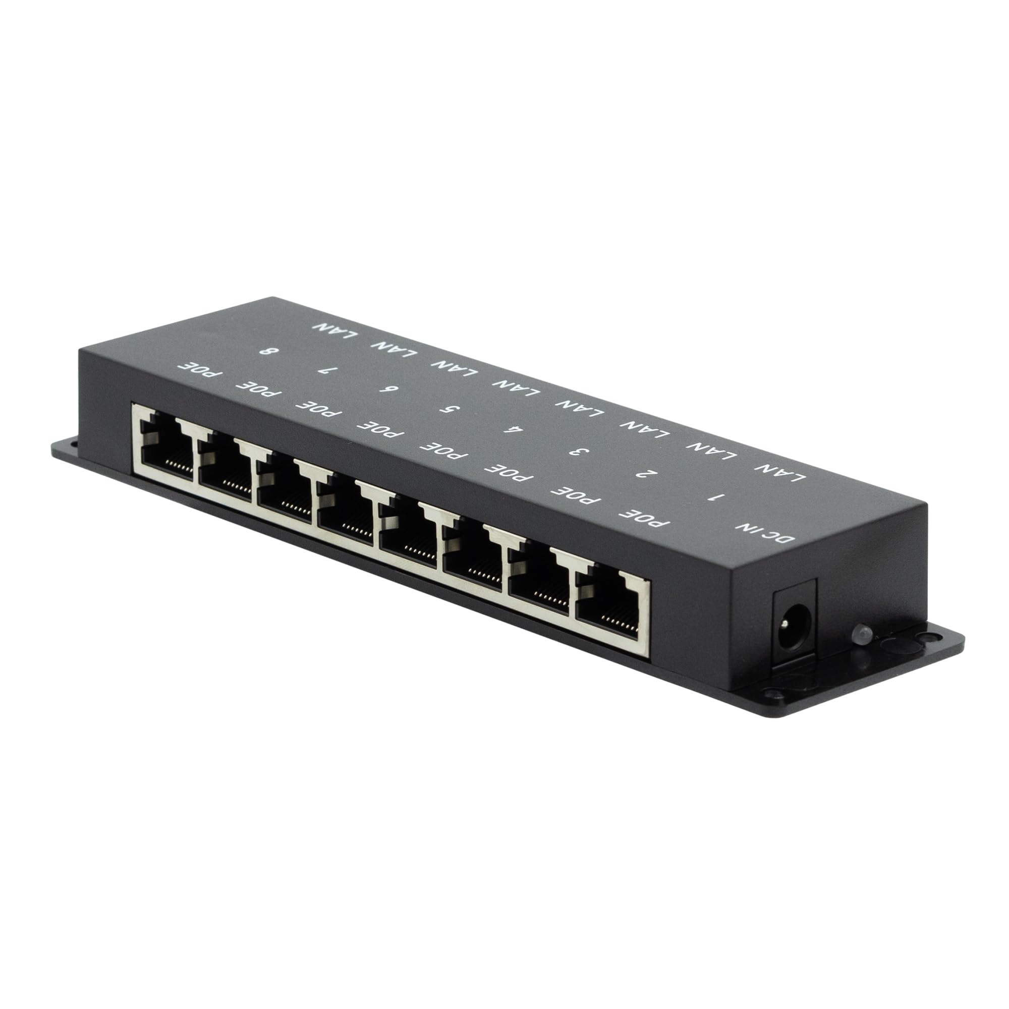 PoE Injector 8 Port - Power Over Ethernet Injector for PoE/Non-PoE Switch/802.3af Device Power to 328ft/100m 10/100 Data Rate, for Office/Home PoE Device, with 48V 120W Power Supply, POE-8-48V120W