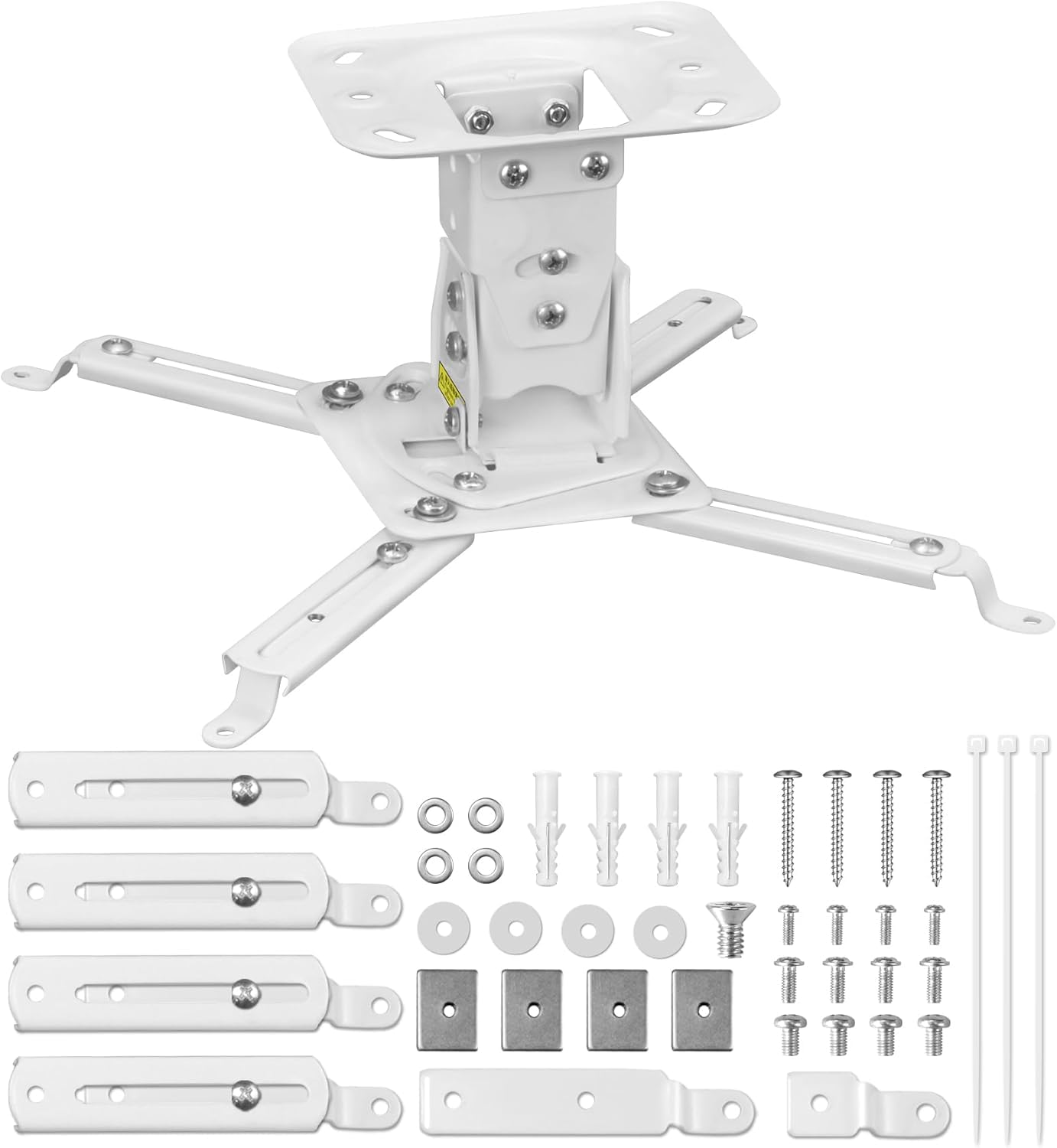Photo 1 of 2-Be-Best Projector Ceiling Mount, Adjustable Projector Mount, 4.7inch / 12cm Height, 25° Tilt, 32 lbs / 14.5kg Capacity Heavy Duty Projectors Mounts for Home Theater Office White