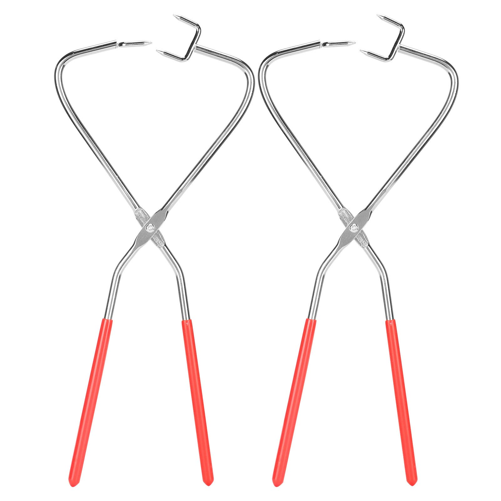 2Pcs Pottery Tongs Dipping Tongs Glazing Tool Stainless Steel with Handle Pliers Supplies for Pottery