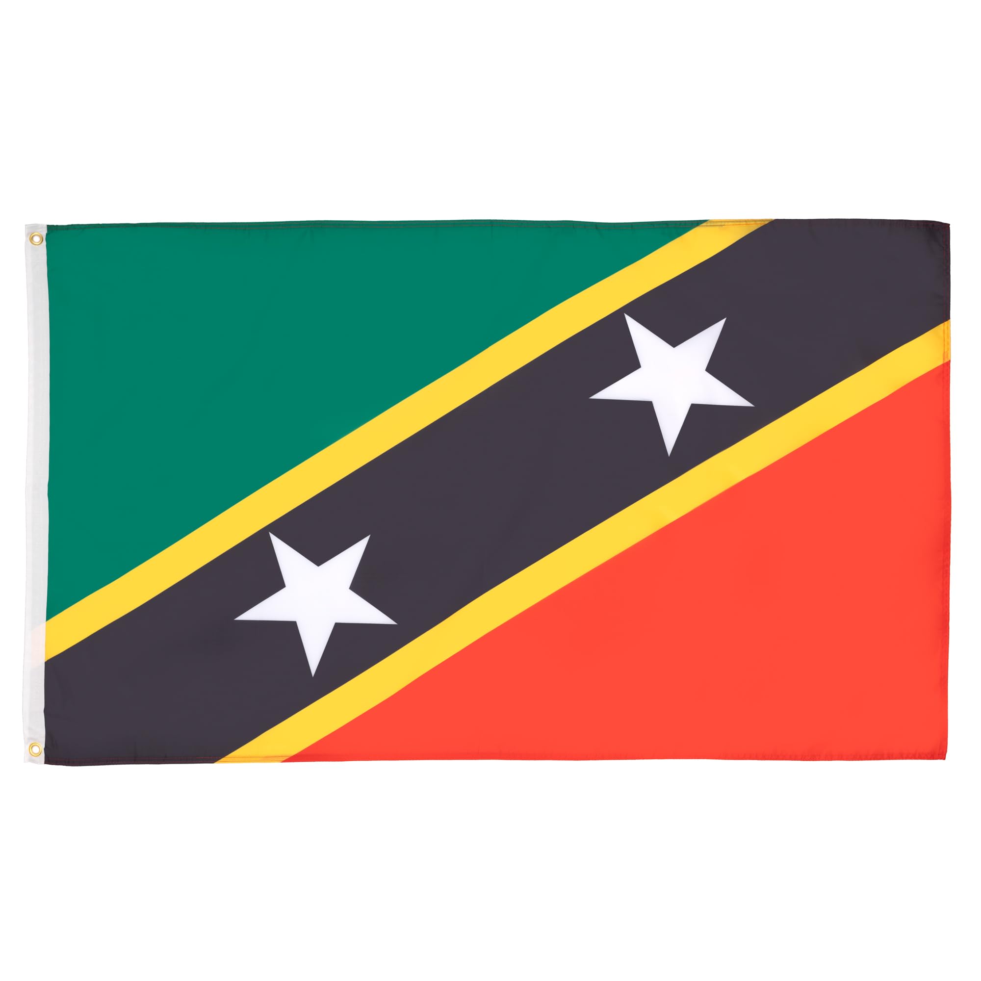 AZ FLAG - Saint Kitts And Nevis Flag - 3x5 Ft - 100D Polyester Nevisian Banner with Two Metal Grommets - Fade Resistant - Vivid Colors - 3' x 5' Feet - 150x90 Cm — image 1