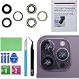 Perzework OEM Back Rear Camera Lens Glass Replacement for iPhone 14 Pro and iPhone 14 Pro Max with pre-Installed Adhesive and Reparing Toolkit