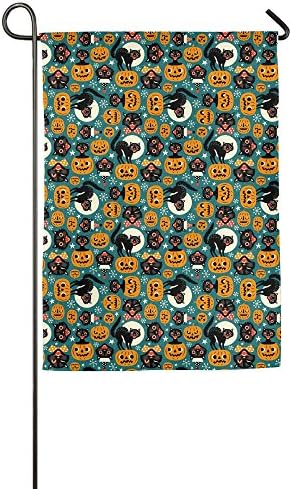 Halloween Spooky Vintage Cats And Pumpkins Garden Flag House Banner Gifts Nativity Decorative Party Yard Be Merry